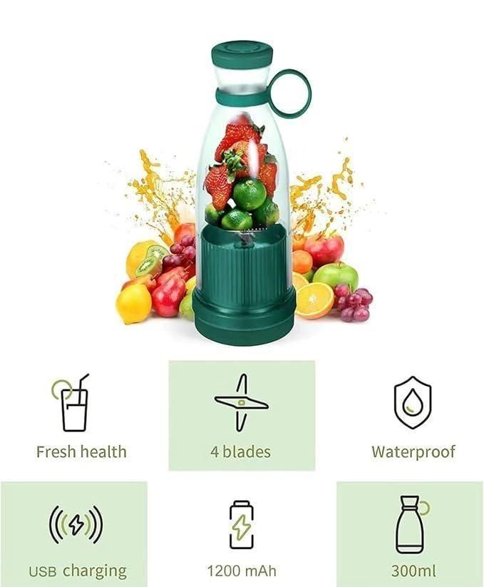 FreshJuice Portable Blender Bottle – Fruit Mixer & Smoothie Maker