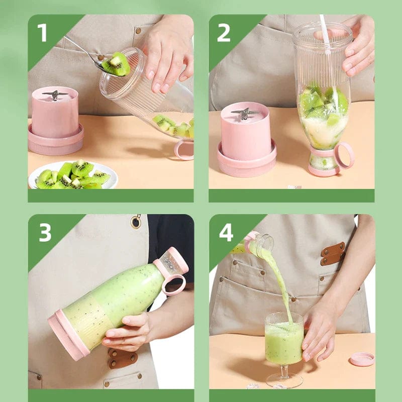 FreshJuice Portable Blender Bottle – Fruit Mixer & Smoothie Maker
