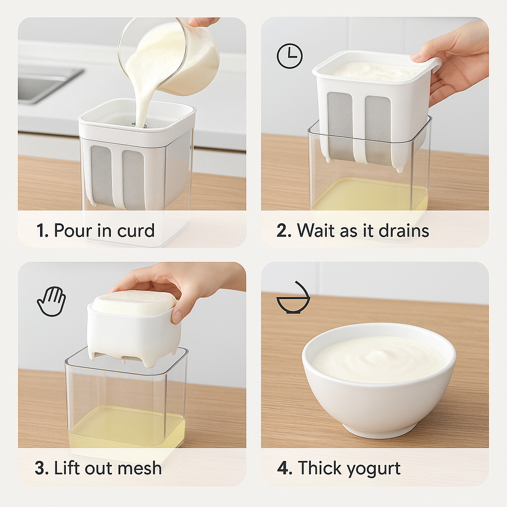 Multifunctional Yogurt Filter with Fine Mesh Strainer